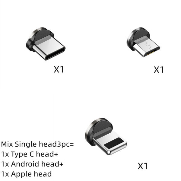 Magnetic Data Cable 540 Degree 180 Degree Rotating Charging Cable Blind Suction Three-in-one Bent Magnetic Cable - Image 6